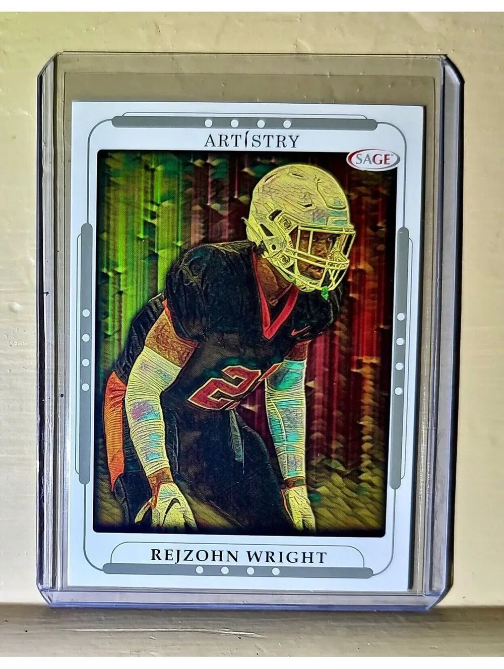 Rejzohn Wright 2023 SAGE NFL Artistry Football #108 Card